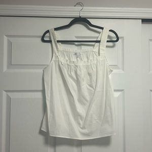 DR2 white poplin tank top size small